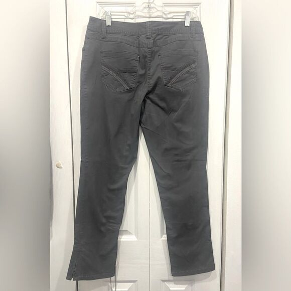 Style & Co. Cotton spandex gray pants zipper up on the bottom legs size 10 - Picture 5 of 13